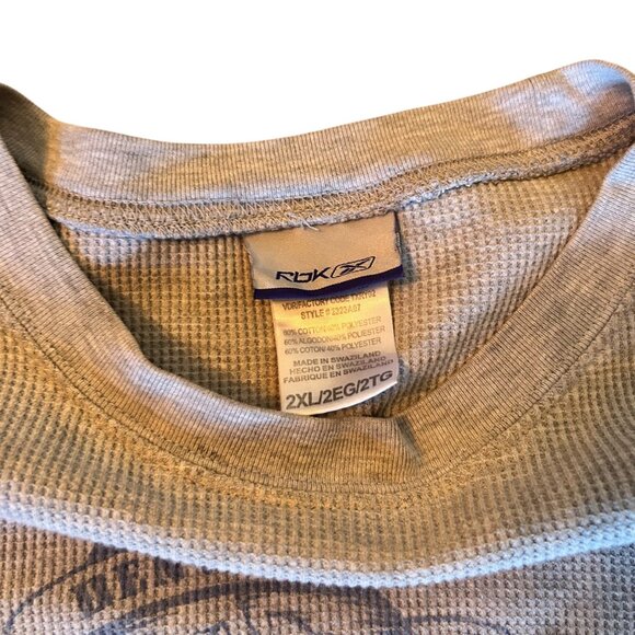 Vintage Reebok Denver Broncos Waffle Knit Thermal Shirt 2XL - Picture 3 of 6